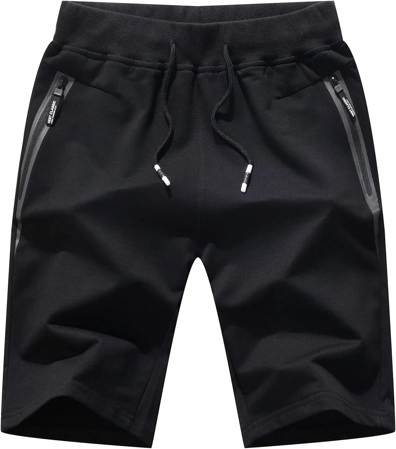Ymosrh Men's Shorts Casual Quick Dry Lightweight Athletic Training Running Gym Workout Shorts with Zipper Pockets
