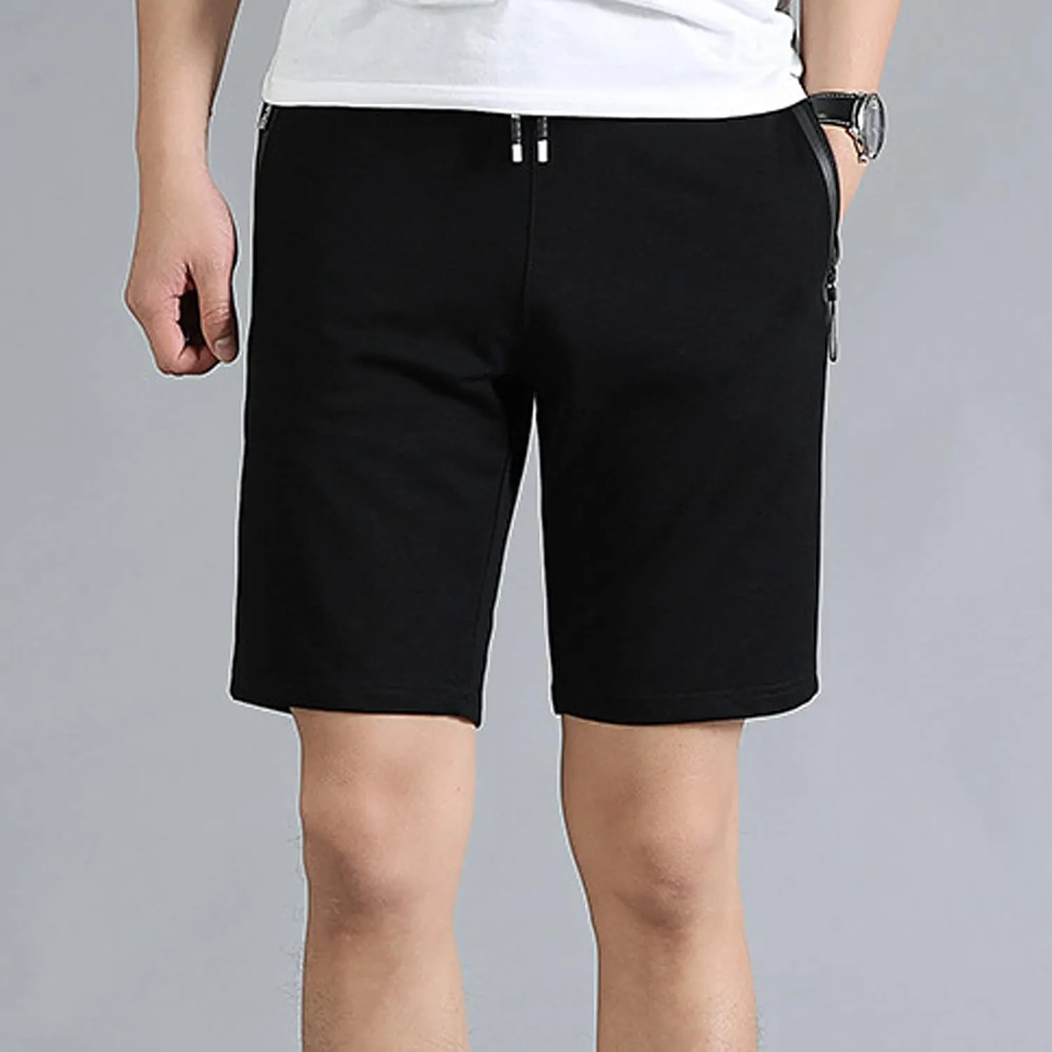 Ymosrh Men's Shorts Casual Quick Dry Lightweight Athletic Training Running Gym Workout Shorts with Zipper Pockets