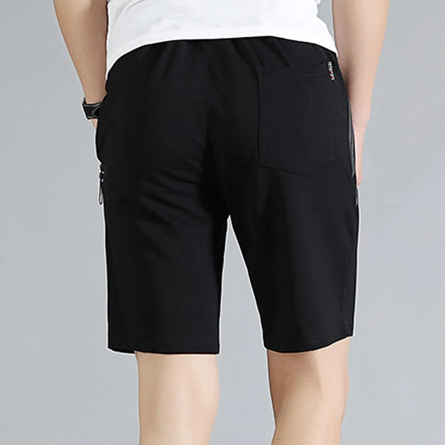Ymosrh Men's Shorts Casual Quick Dry Lightweight Athletic Training Running Gym Workout Shorts with Zipper Pockets
