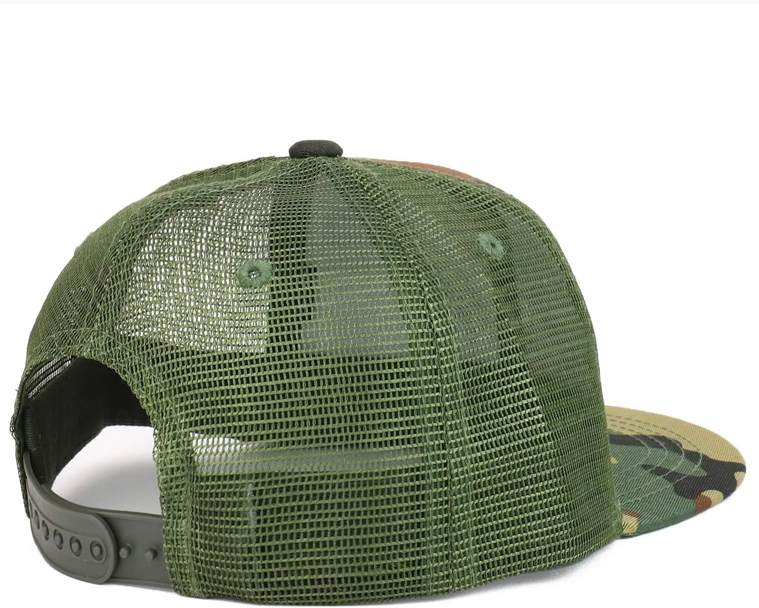 Youth Stylish Flat Bill Structured Mesh Back Snapback Trucker Cap