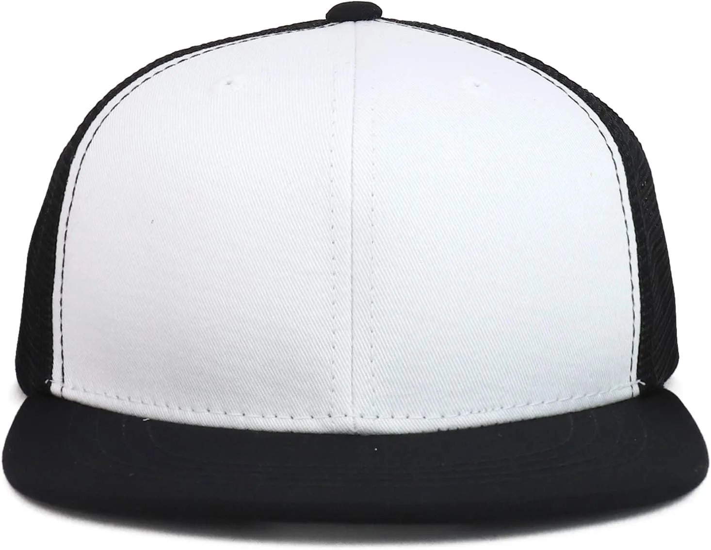 Youth Stylish Flat Bill Structured Mesh Back Snapback Trucker Cap