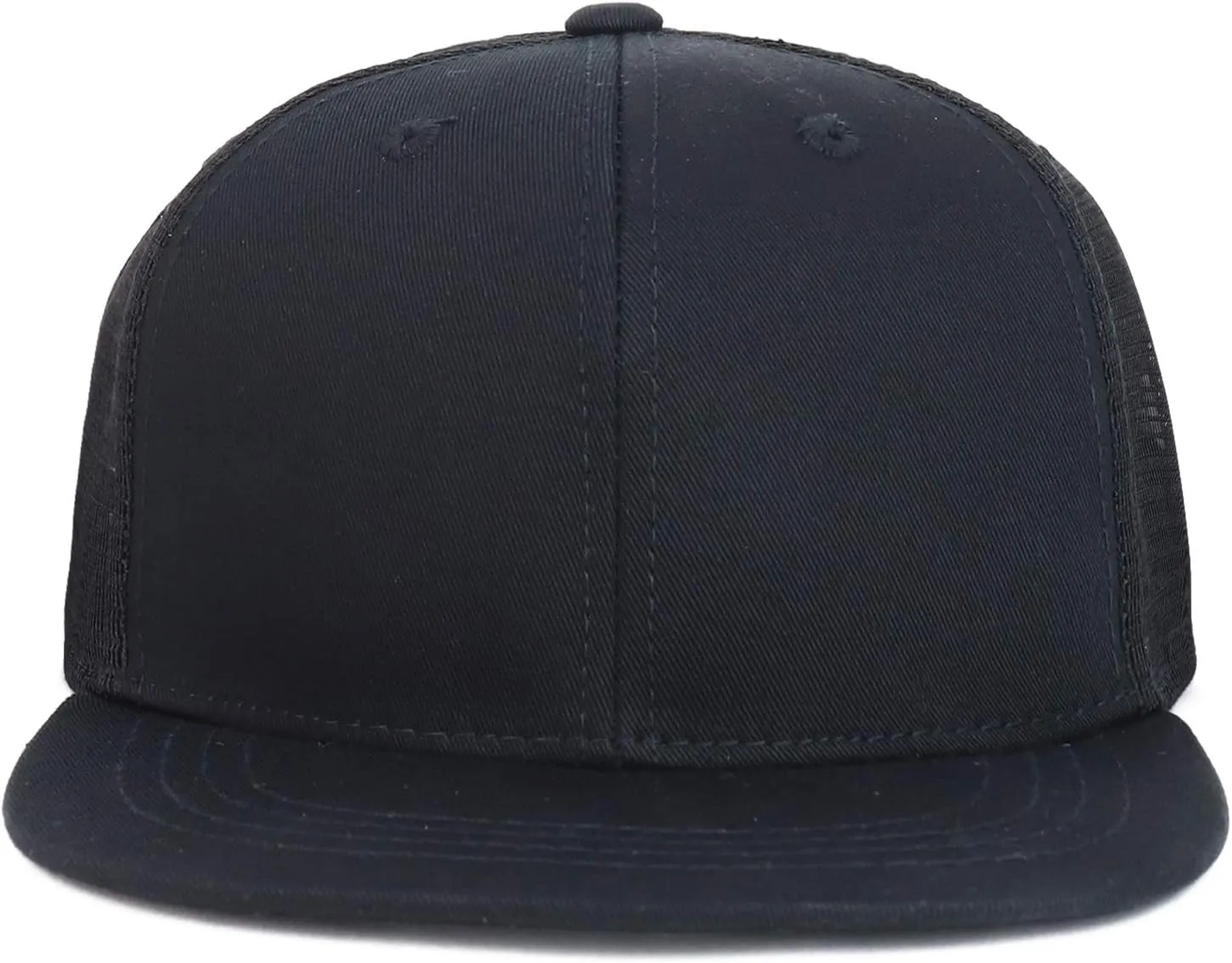 Youth Stylish Flat Bill Structured Mesh Back Snapback Trucker Cap