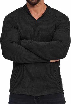 ZAFUL Men's Mock Turtleneck Shirts Long Sleeve Lightweight Turtle Neck Undershirt Tops Pullover Ribbed Base Layer T Shirts