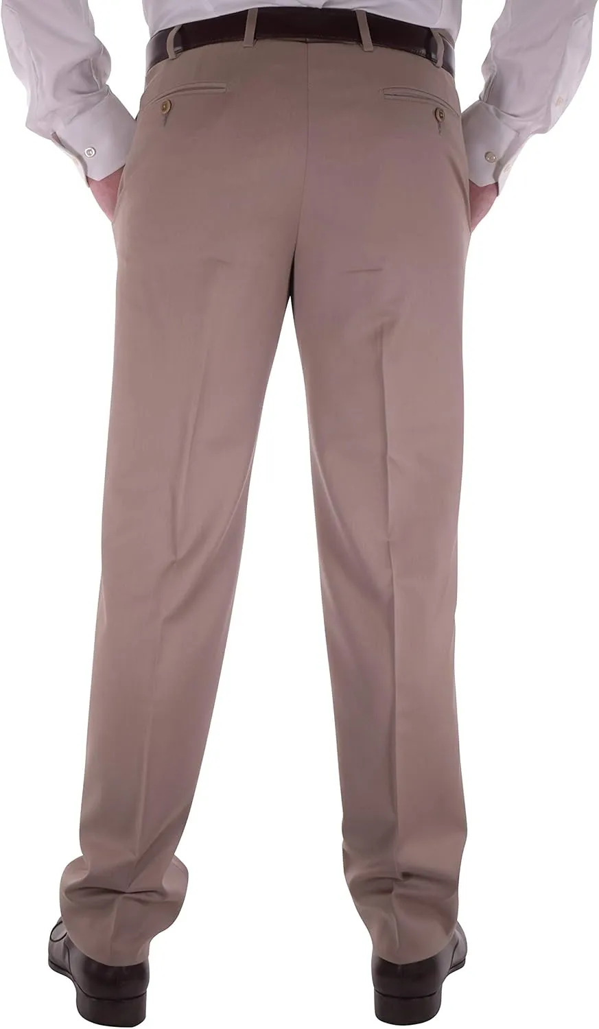 Zanella Devon Luxury Wool Men Trousers - Modern Fit Flat Front Solid Dress Pants
