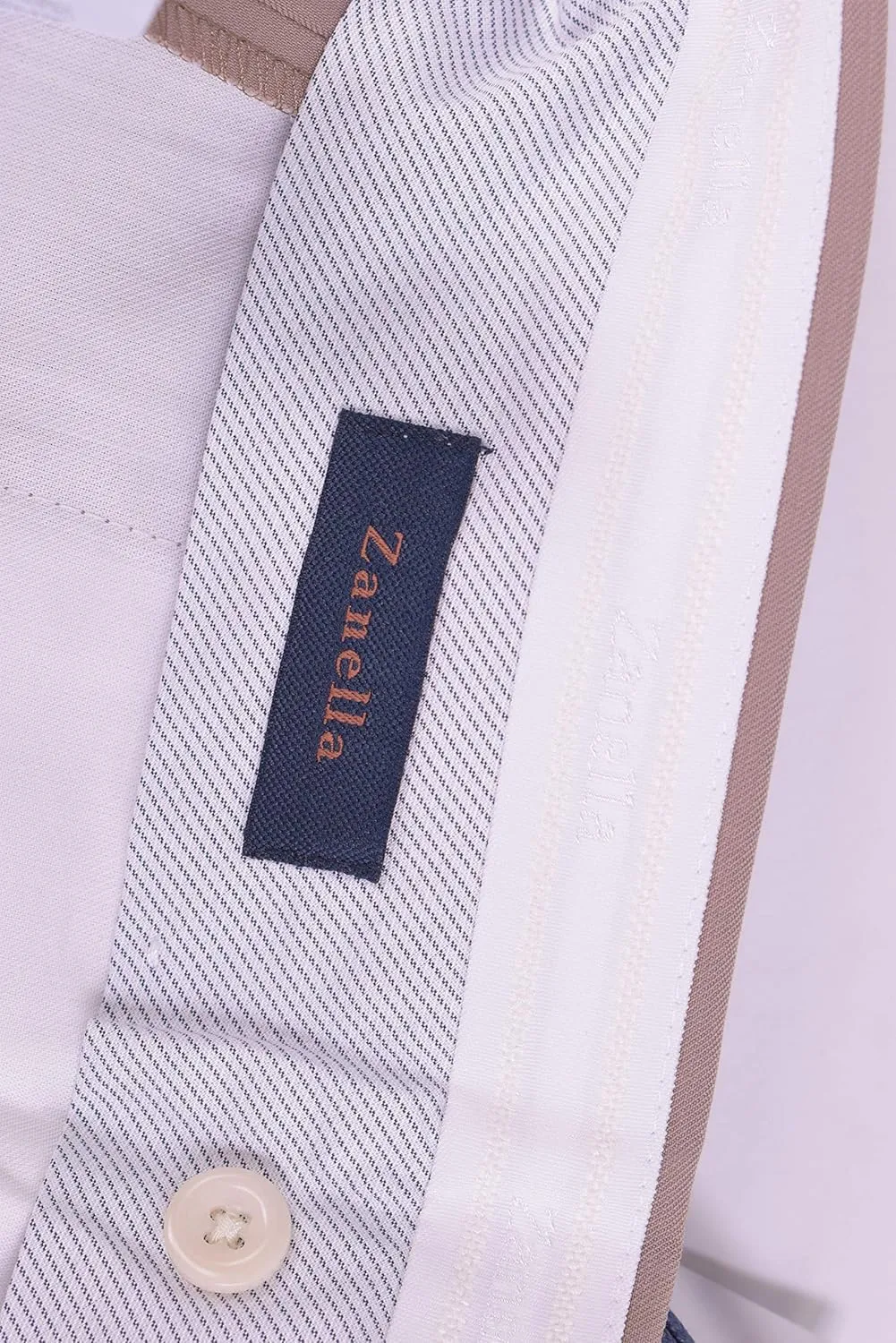 Zanella Devon Luxury Wool Men Trousers - Modern Fit Flat Front Solid Dress Pants