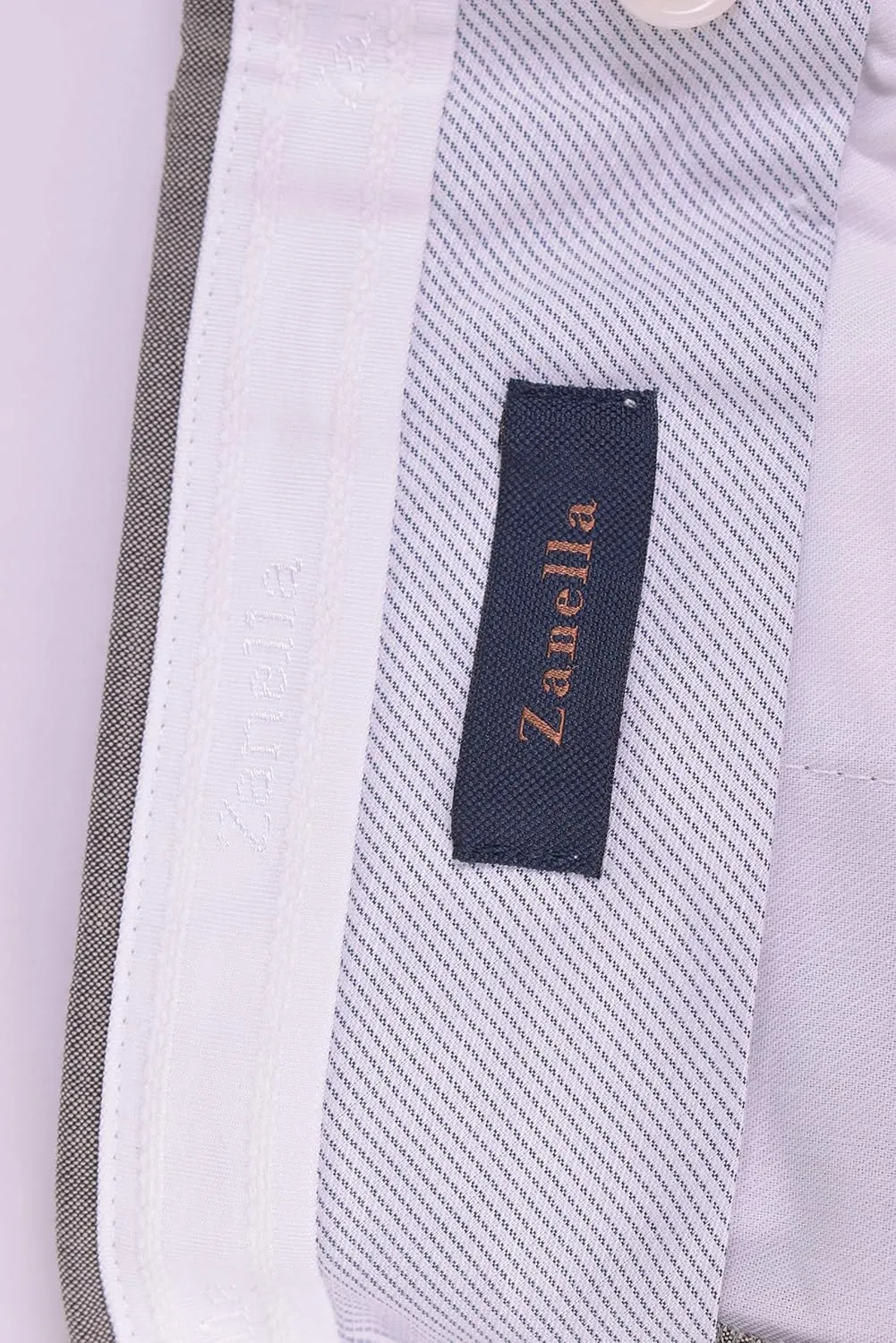 Zanella Parker Luxury Wool Men Trousers - Modern Fit Flat Front Dress Pants
