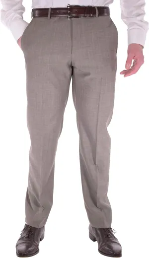 Zanella Parker Luxury Wool Men Trousers - Modern Fit Flat Front Dress Pants