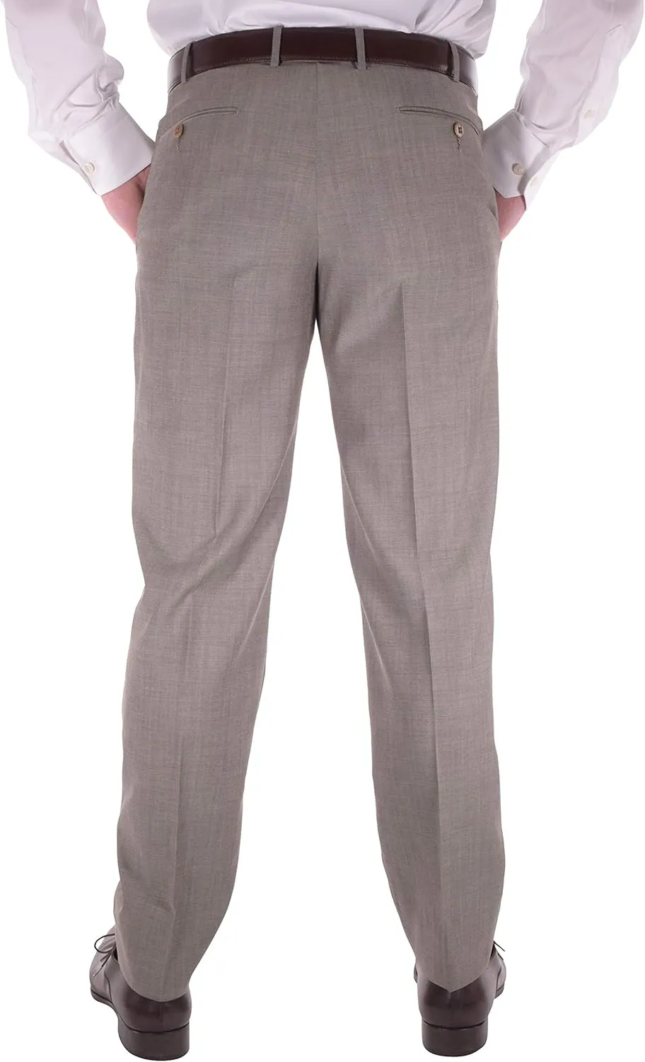 Zanella Parker Luxury Wool Men Trousers - Modern Fit Flat Front Dress Pants
