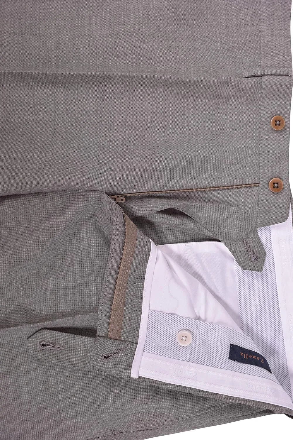 Zanella Parker Luxury Wool Men Trousers - Modern Fit Flat Front Dress Pants