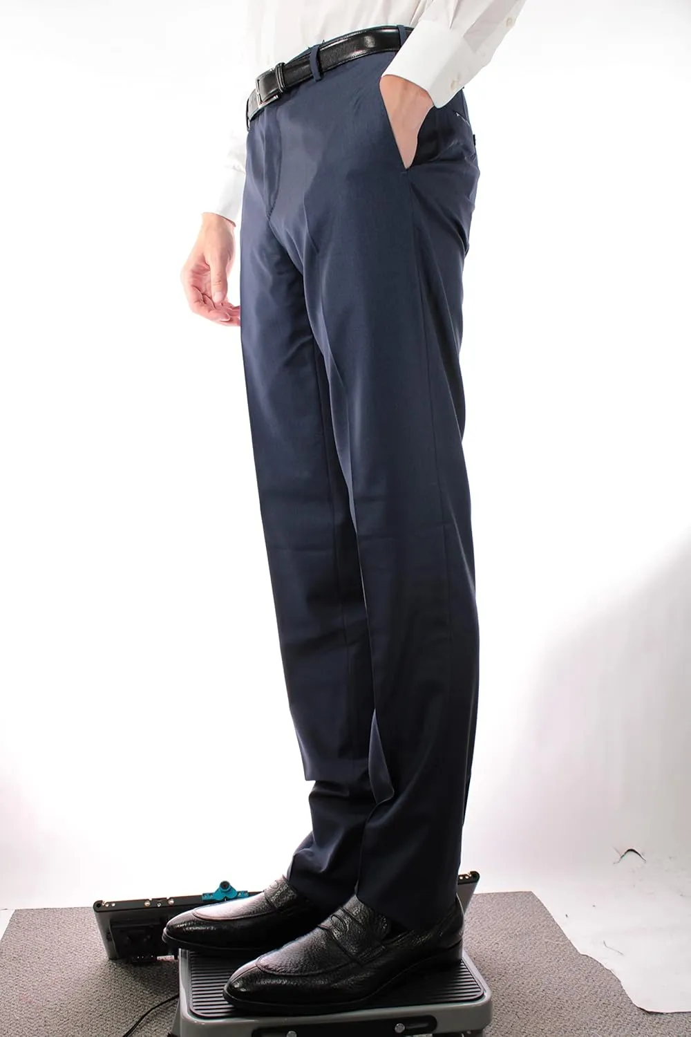 Zanella Platinum Parker Tasmanian Super 150's Wool Men Trousers - Modern Fit Flat Front Dress Pants