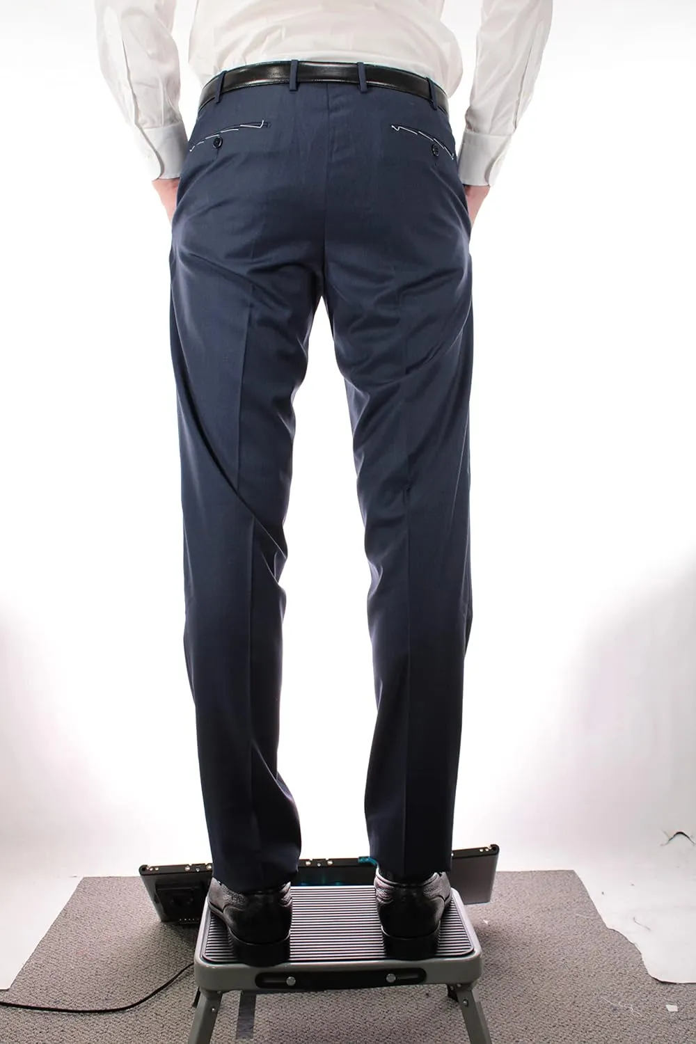 Zanella Platinum Parker Tasmanian Super 150's Wool Men Trousers - Modern Fit Flat Front Dress Pants