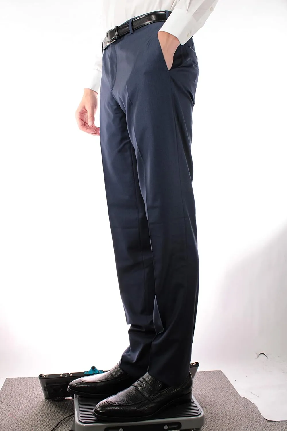 Zanella Platinum Parker Tasmanian Super 150's Wool Men Trousers - Modern Fit Flat Front Dress Pants