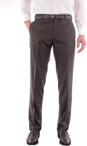 Zanella Platinum Parker Tasmanian Super 150's Wool Men Trousers - Modern Fit Flat Front Dress Pants