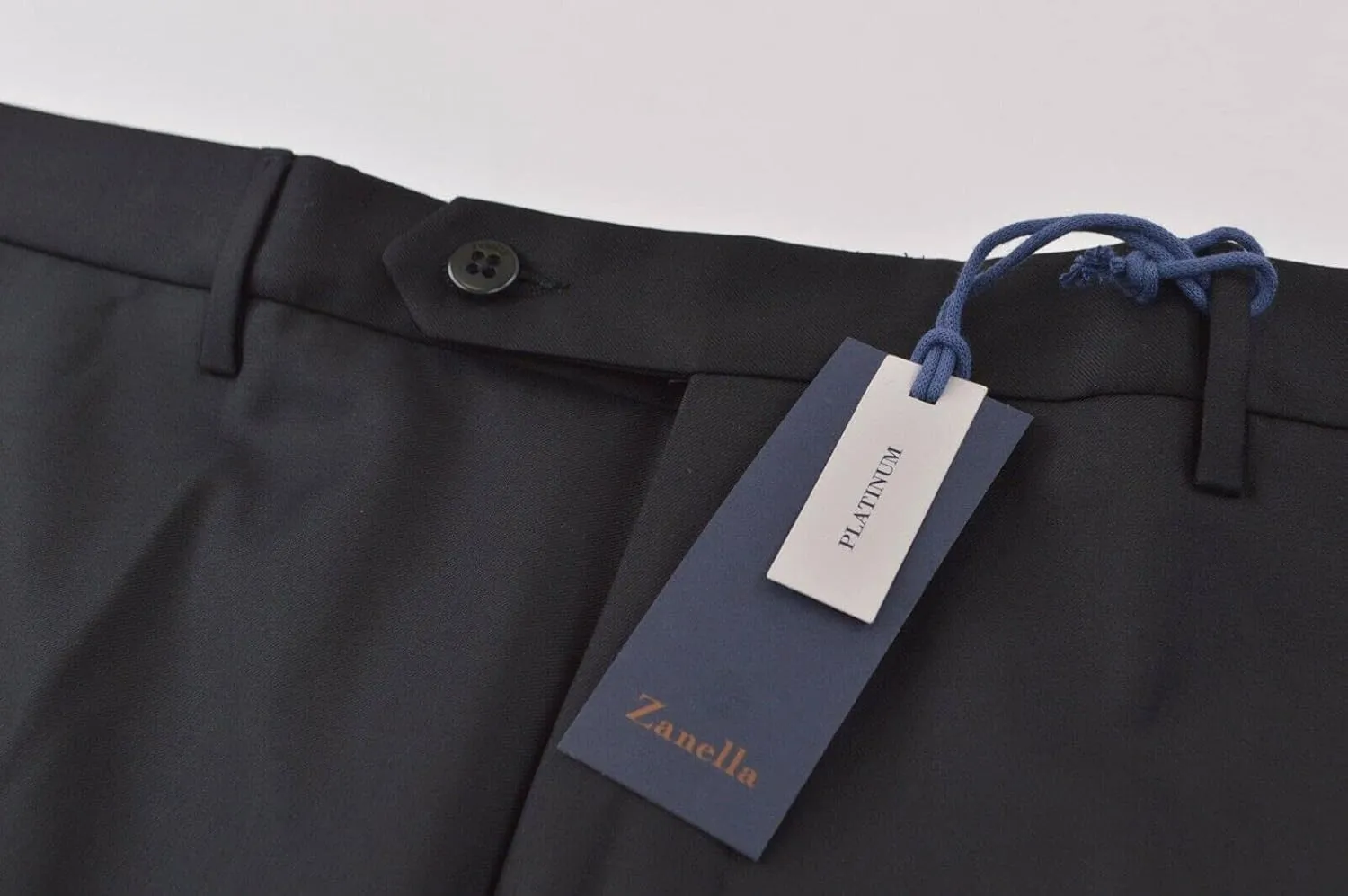 Zanella Platinum Parker Tasmanian Super 150's Wool Men Trousers - Modern Fit Flat Front Dress Pants