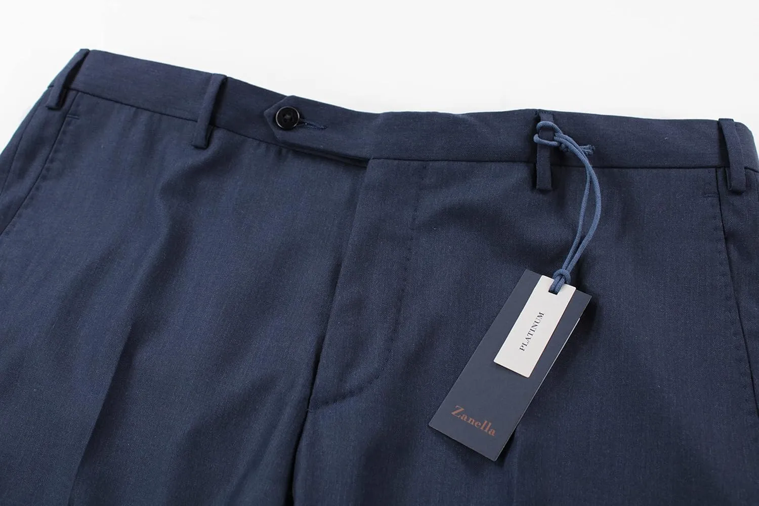 Zanella Platinum Parker Tasmanian Super 150's Wool Men Trousers - Modern Fit Flat Front Dress Pants