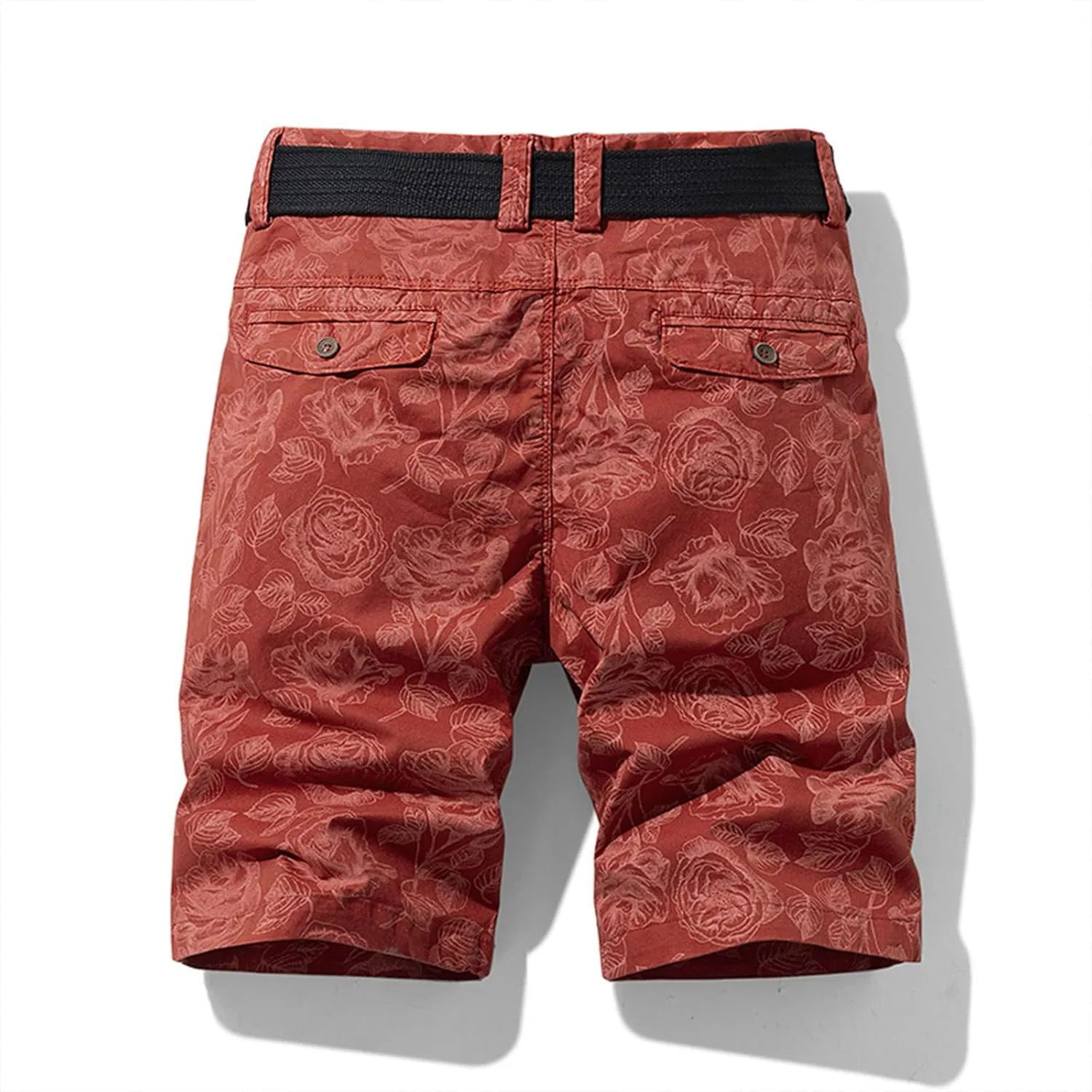 Zeiyignr Men's Cotton Twill Flat Front 7" Stretch Chino Shorts Outdoor Hiking Fishing Golf Shorts Lightweight Casual Shorts
